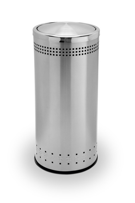 25 Gallon Riverview Steel Covered Outdoor Trash Can Commercial Zone 72774399