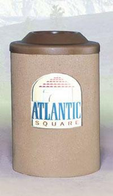 30 Gallon Custom Logo Concrete Square Outdoor Trash Can CLTF1015