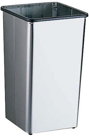 21 Gal. Metal Stainless Steel Square Trash Can Base 21HSS