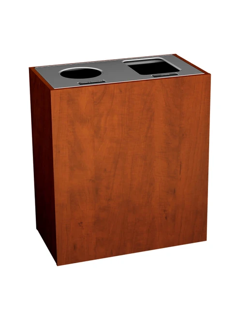 2 Stream 43 Gallon Aristata Tier 3 Recycling Bin 90932 MidSummer Flame, Circle, Full Openings
