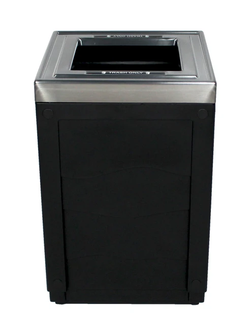 50 Gallon Evolve Series Cube Trash Can or Recycling Bin
