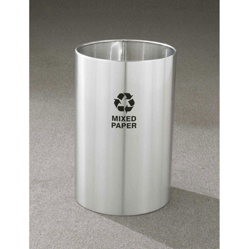 Glaro F924SA New Yorker Funnel Top Trash Can, 9 x 24, 6 Gallon