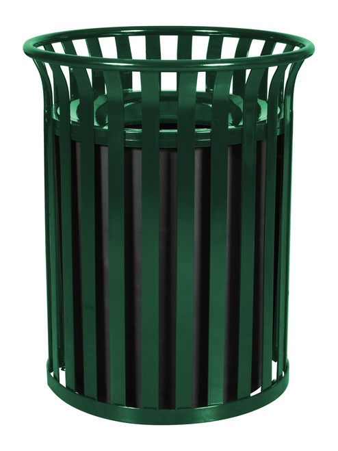 37 Gal. SC-2633 Metal Outdoor Streetscape Trash Can