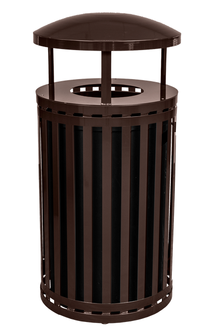 East Hampton 45 Gallon SCTP-40 D ND COF Covered Trash Can BROWN