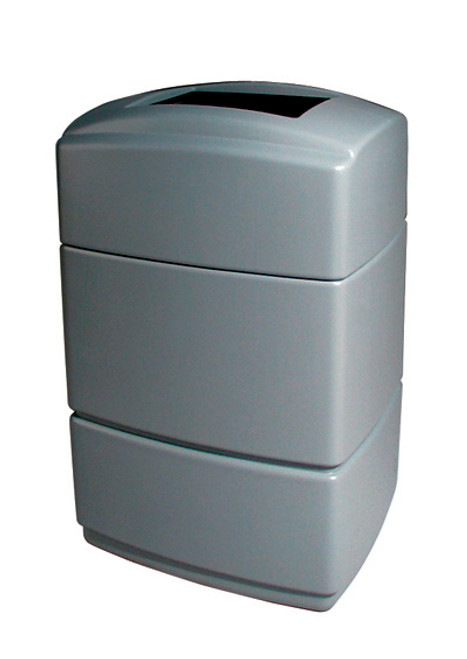 Plastic Outdoor Trash Can - Large Capacity Garbage Can - Trashcans