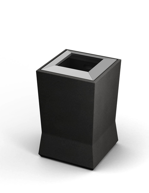 39 Gal. ModTec Plastic & Steel Designer Trash Can 724666 Gunmetal