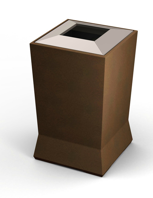 20 Gal. ModTec Plastic & Steel Designer Trash Can 724565 Old Bronze