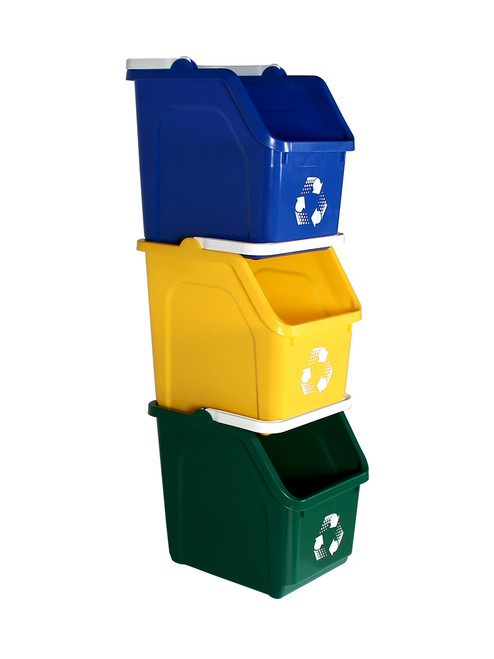 Stackable Multi Recycler 3 Pack 101376 (Blue, Yellow, Green)