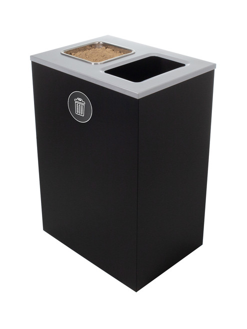 32 Gallon Steel Spectrum Cube XL Ash and Trash Can Black 8107136-4