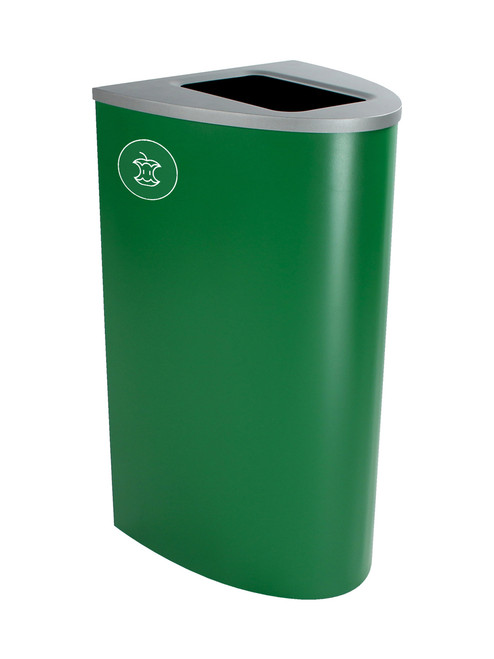 22 Gallon Steel Spectrum Ellipse Compost Bin Dark Green 8107011-4