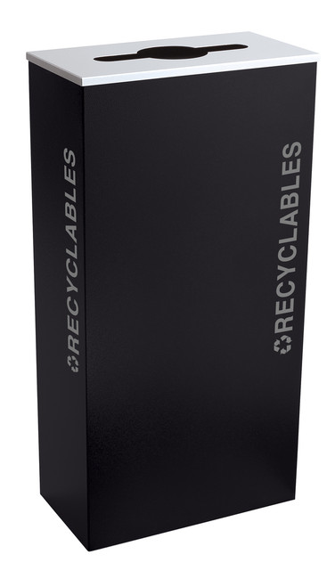 Kaleidoscope Black Tie Executive Trash & Recycle Bins