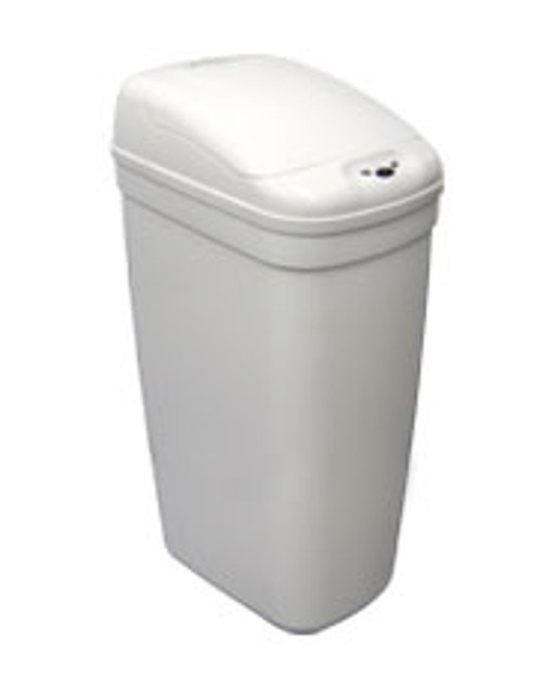 Nine Stars Plastic 3.1 Gallon Motion Sensor Trash Can, White