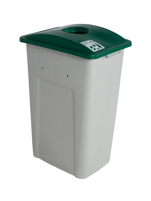 32 Gallon XL Simple Sort Recycling Bin (Cans & Bottles, Green Lid)
