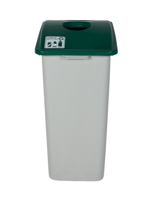 32 Gallon XL Simple Sort Recycling Bin Green Lid