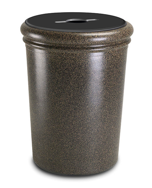 30 Gallon StoneTec Concrete Fiberglass Decorative Trash Can 722117 (Waste  Lid, 5 Colors)