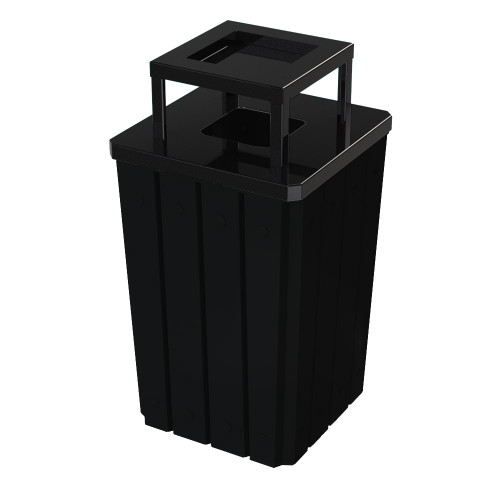 32 Gal. Heavy Duty Black Trash Can with Liner S8295S-00-092