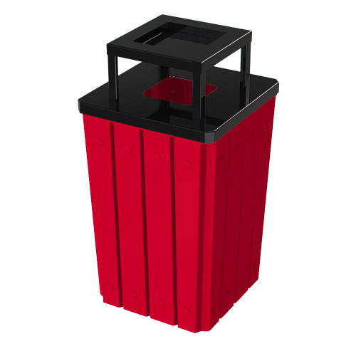 32 Gallon Heavy Duty Red Ash Trash Can with Liner S8295S-00-137