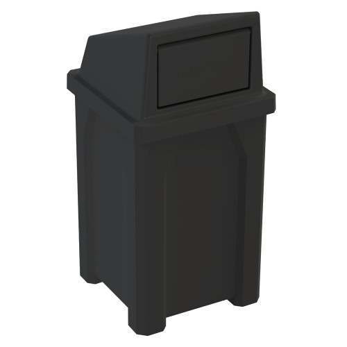 32 Gallon Kolor Can Push Door Trash Can S7801A-00 BLACK
