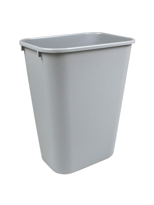 41 Quart Home or Office Plastic Wastebasket Gray