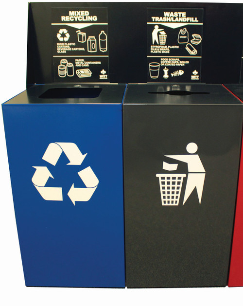 Geocube Double Recycling Center with Message Board & Magnets