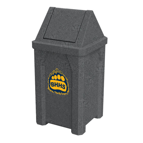 Custom Logo 55 Gallon Kolor Can Round Plastic Trash Can S8330-00 Custom Logo 55 Gallon Kolor Can Round Plastic Trash Can S8330-00