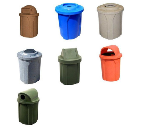 42 Gal. StoneTec Stone Panel Trash Can with Dome Lid 72041199 (6 Colors)