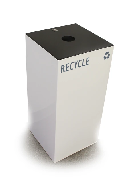 32 Gallon Metal Geocube 32GC0 Recycling Bin Receptacle for Recyclables
