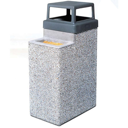 10 Gallon Concrete Ash Trash Outdoor Waste Container TF2070