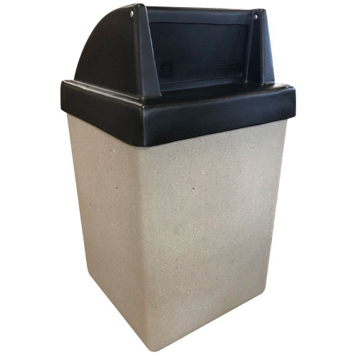 30 Gal. Concrete Push Door Top Outdoor Waste Container TF1015