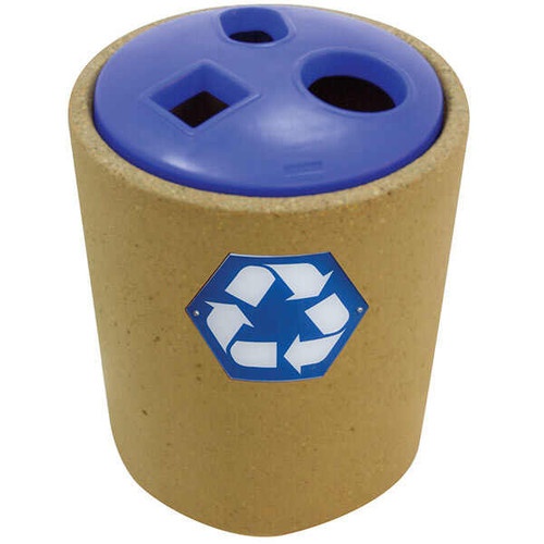 Square and Round Plastic Lids Concrete Cans