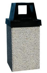 30 Gal. Open Top Outdoor Concrete Garbage Can 30G30LP (6 Finishes)