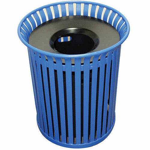 30 Gallon Flat Steel Outdoor Ash Trash Lid Waste Receptacle MF3205