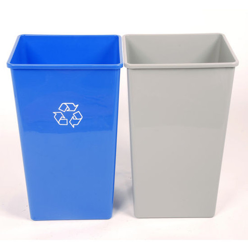 22 Gallon Plastic Indoor Single Stream Recycling Bin or Trash Can SSB22