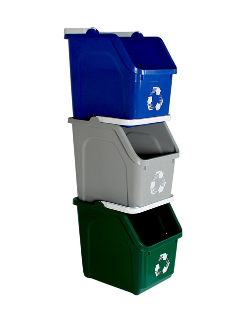 Blue 12 gal. Stackable Recycle Bin