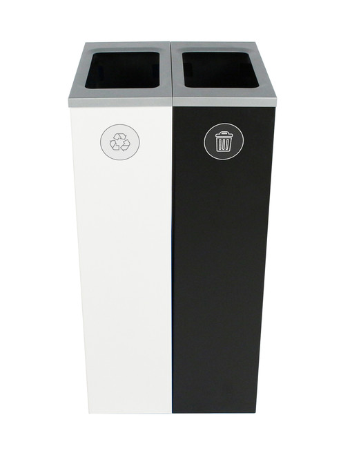 女性が喜ぶ♪ Slim Spectrum Gal. 20 Dual White Bin Recycle & Can Trash 洋楽