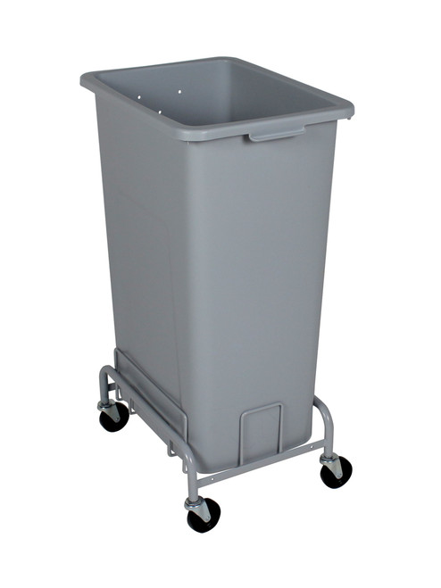 32 Gallon Trash Can With Wheels Heavy Duty Handle Outdoor Indoor