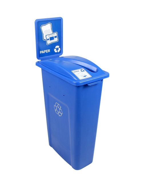 23-Gallon, Single-Purpose Aluminum Waste & Recycling Container