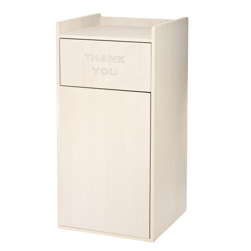 White 40 Gal. Wood Receptacle Enclosure ALP476-WHI