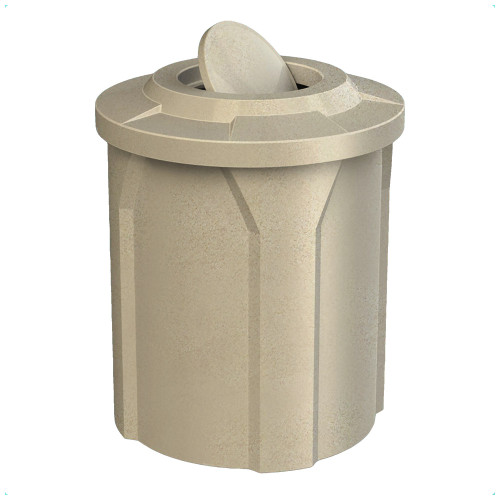 42 GALLON TRASH RECEPTACLE 2 WAY LID & LINER DARK GRANITE 42 GALLON TRASH RECEPTACLE 2 WAY LID & LINER DARK GRANITE