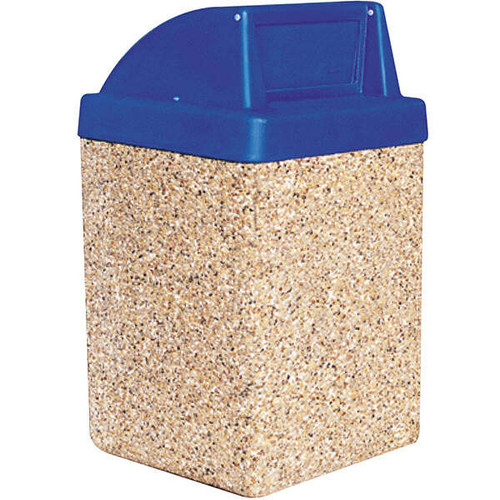 30 Gal. Concrete Push Door Top Outdoor Waste Container TF1015