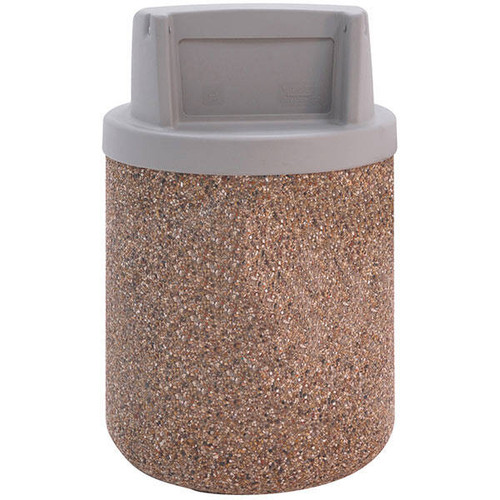 30 Gal. Concrete Push Door Top Outdoor Waste Container TF1015