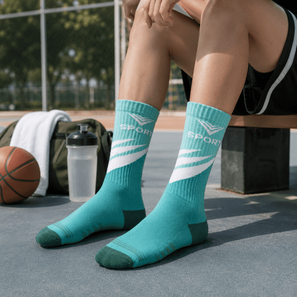 Crew Woven Sport Socks - With Towel Bottom