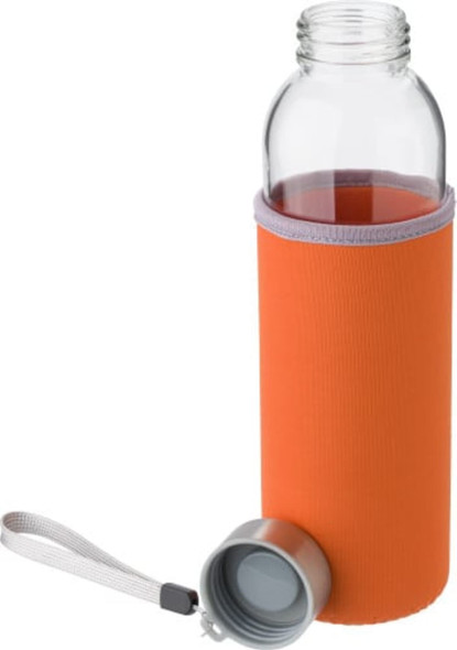 Glass bottle (500 ml) with neoprene sleeve Nika