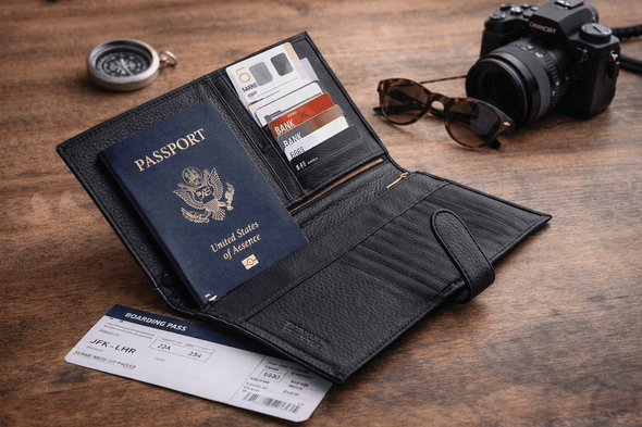 Pierre Cardin Leather Passport Wallet