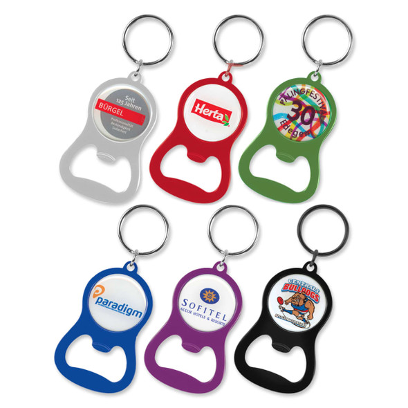 Chevron Bottle Opener Key Ring