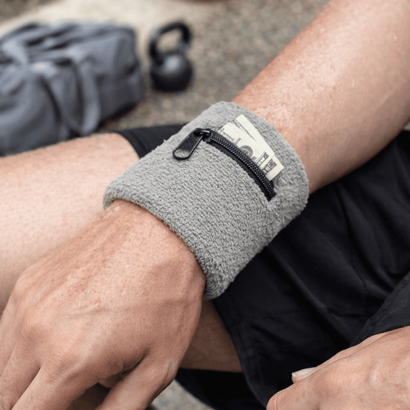 Wrist Sweat Band with Pocket