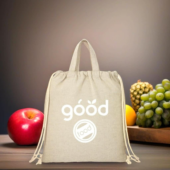 Recycled Cotton Drawstring Bag