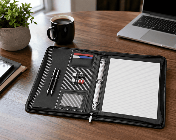 The York A4 Compendium In Imitation Leather