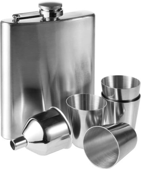 Stainless steel hip flask Brittany