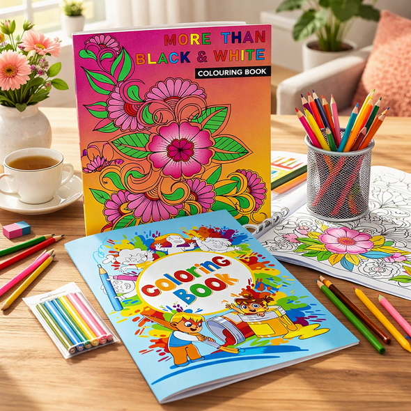 Custom Cover Colouring Book - A4